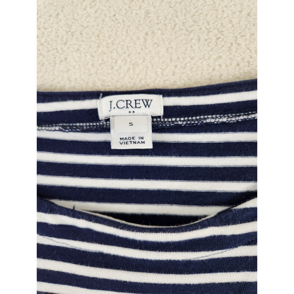 Womens J. Crew Breton Classic Straight T-shirt Dress with Ruffled Sleeves Size S - Picture 3 of 6